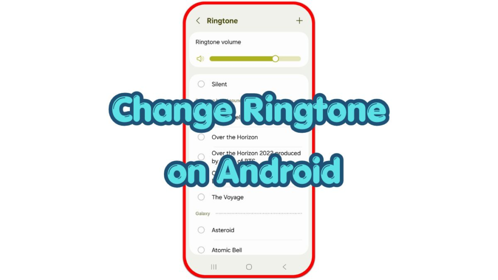 change ringtone on android