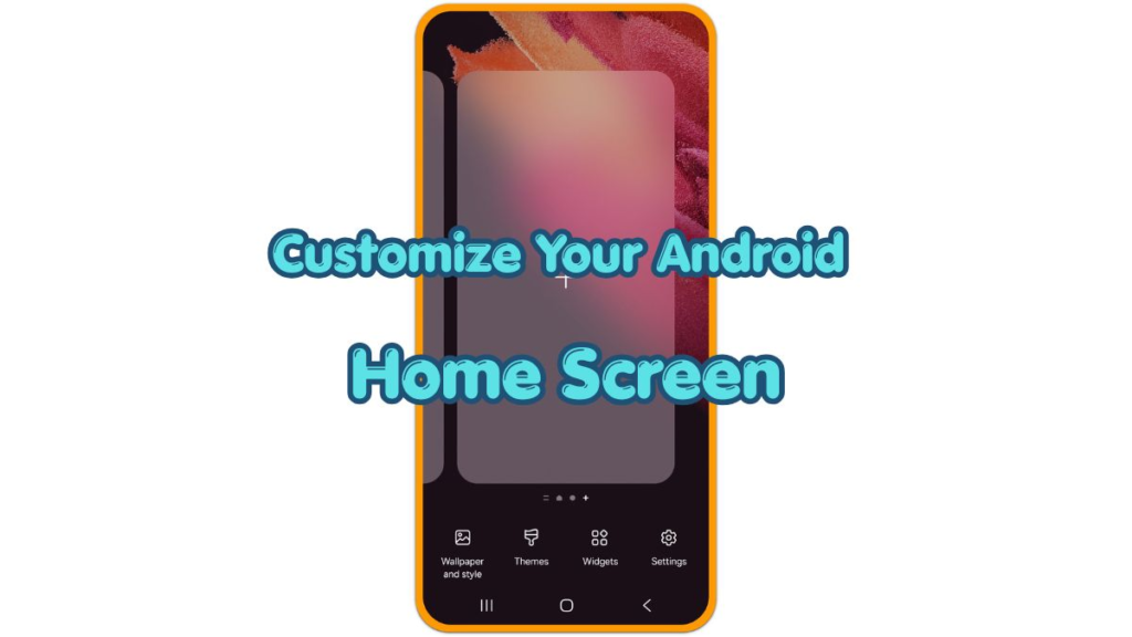 android home screen edit menu with wallpaper widgets and settings