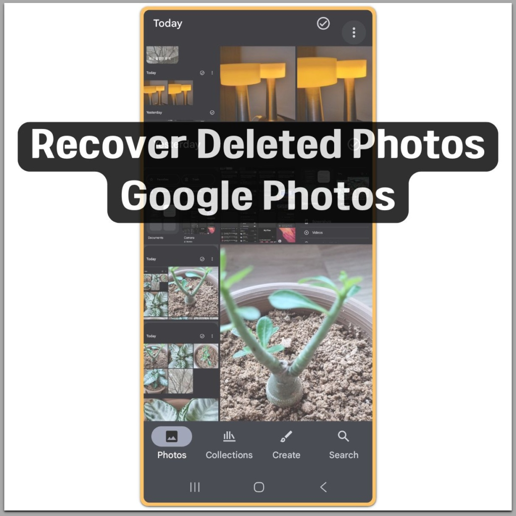 Google Photos app main screen on Android