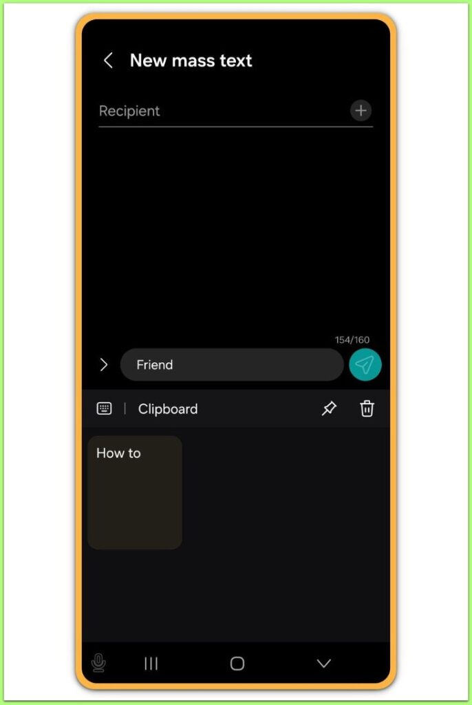Android clipboard history panel on Samsung keyboard