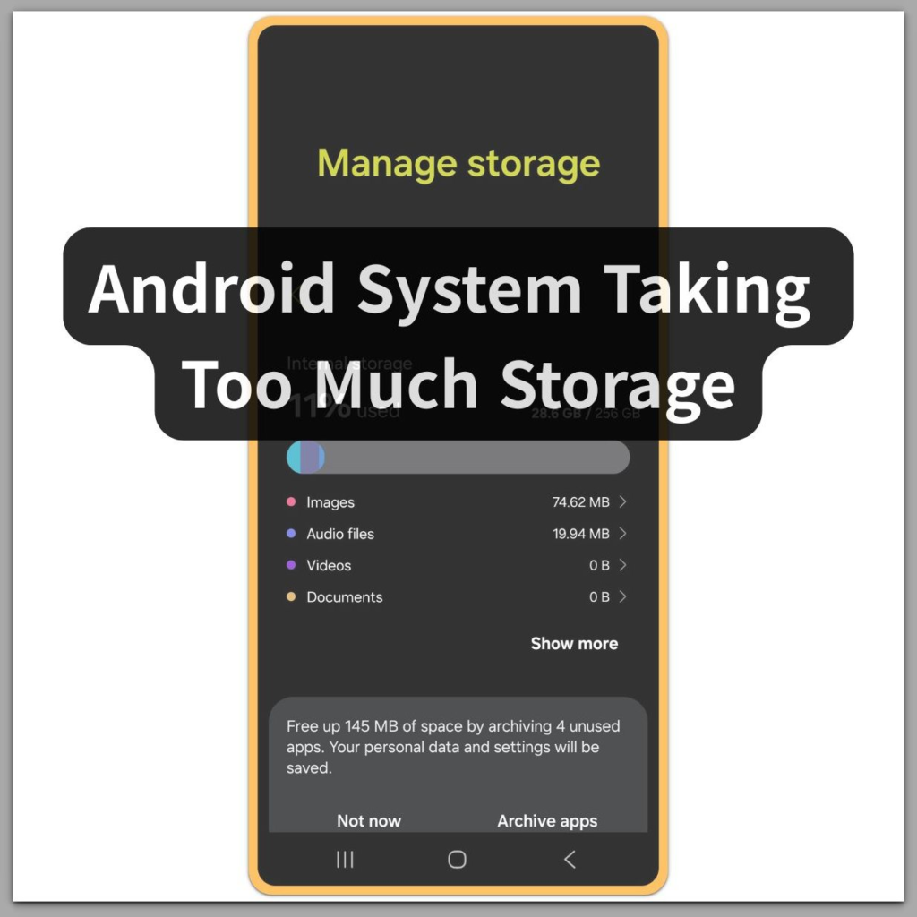 android system taking too much storage
