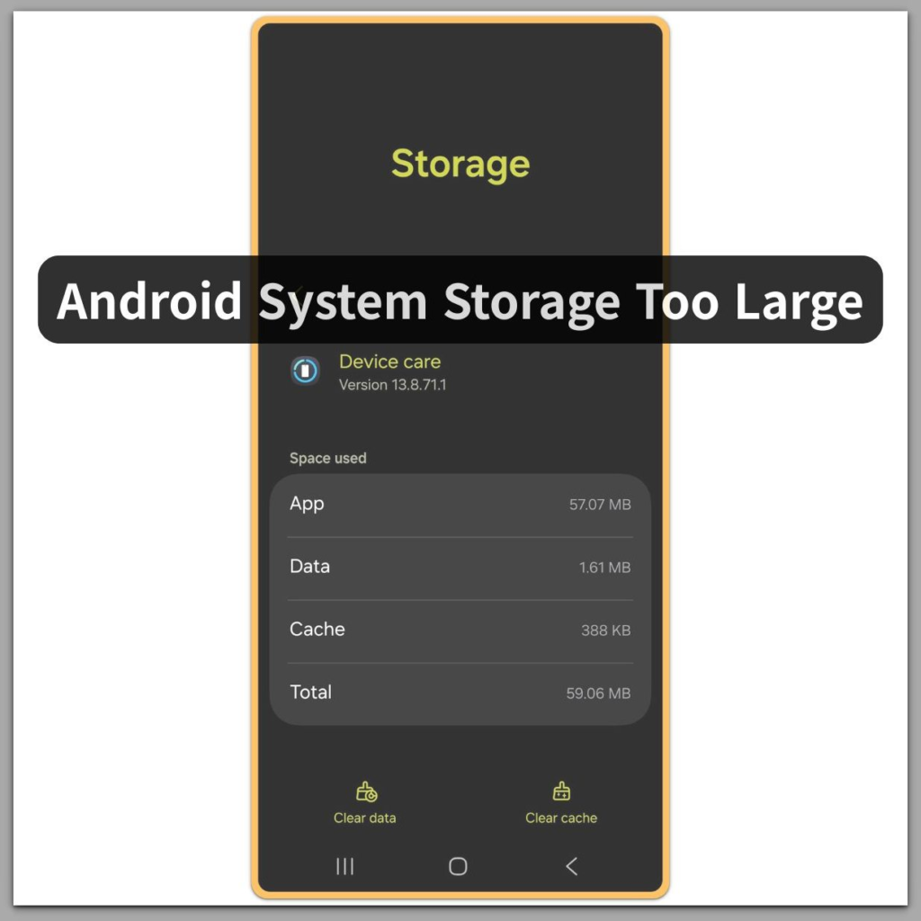 android system storage overview screen on samsung galaxy