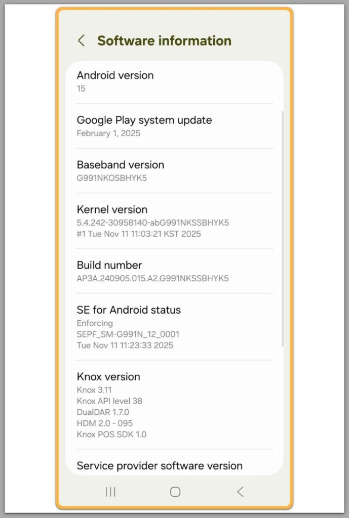 android kernel build and security enforcement status
