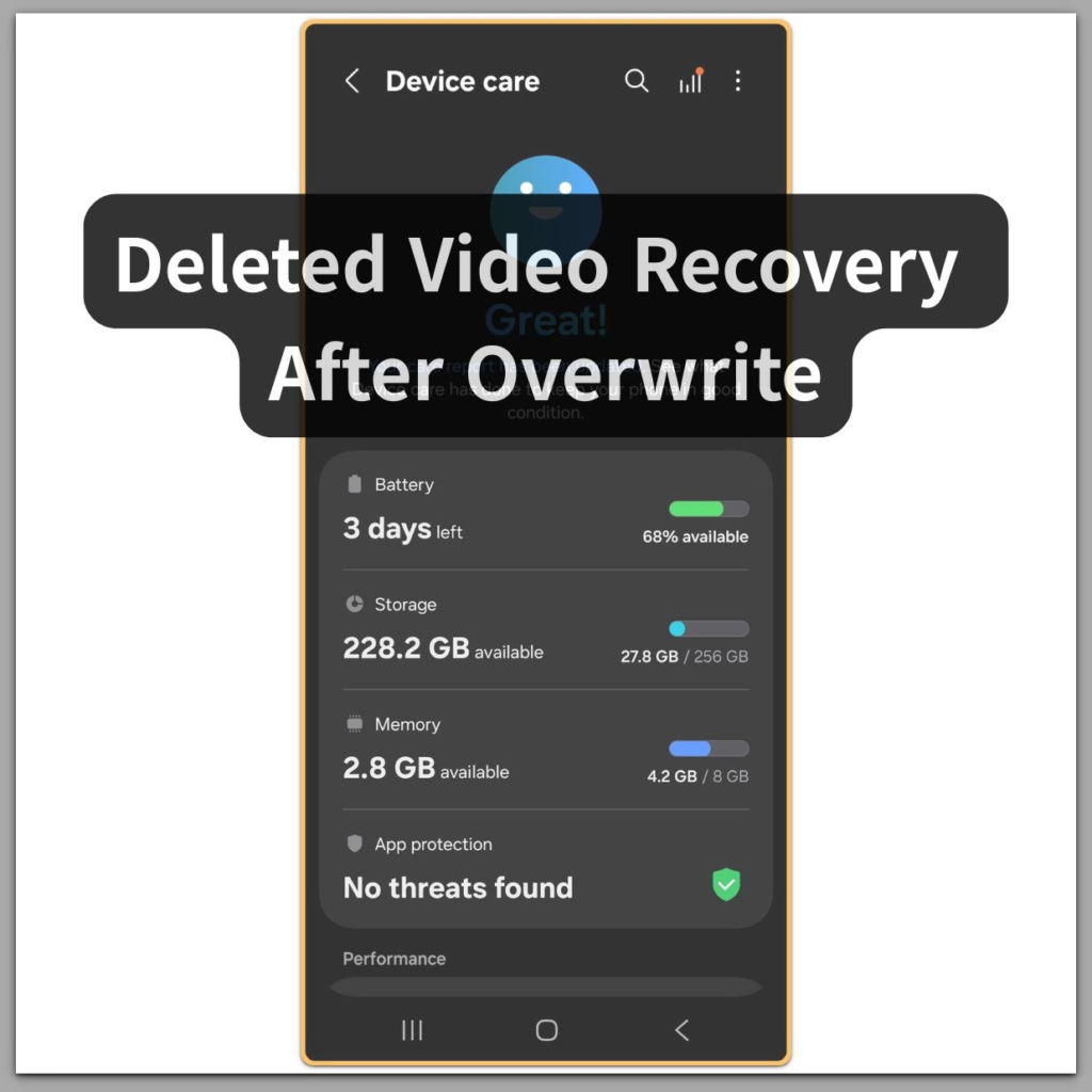 android device care storage usage screen on samsung galaxy