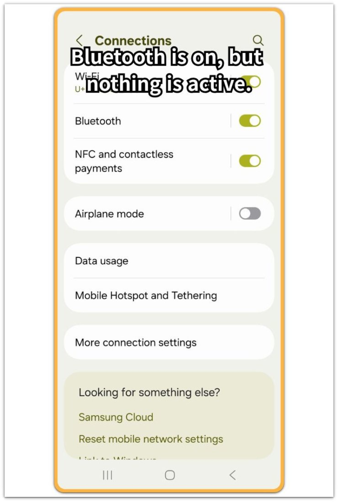 android bluetooth scanning battery drain connections screen with bluetooth on but no active device