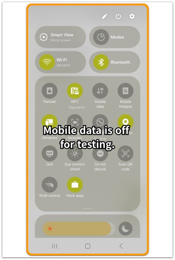 android battery drain from poor signal strength mobile data off test