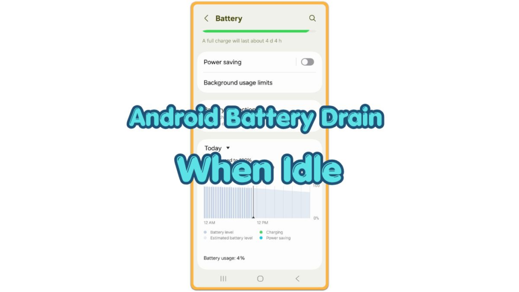 android battery drain when idle power saving screen on Samsung phone