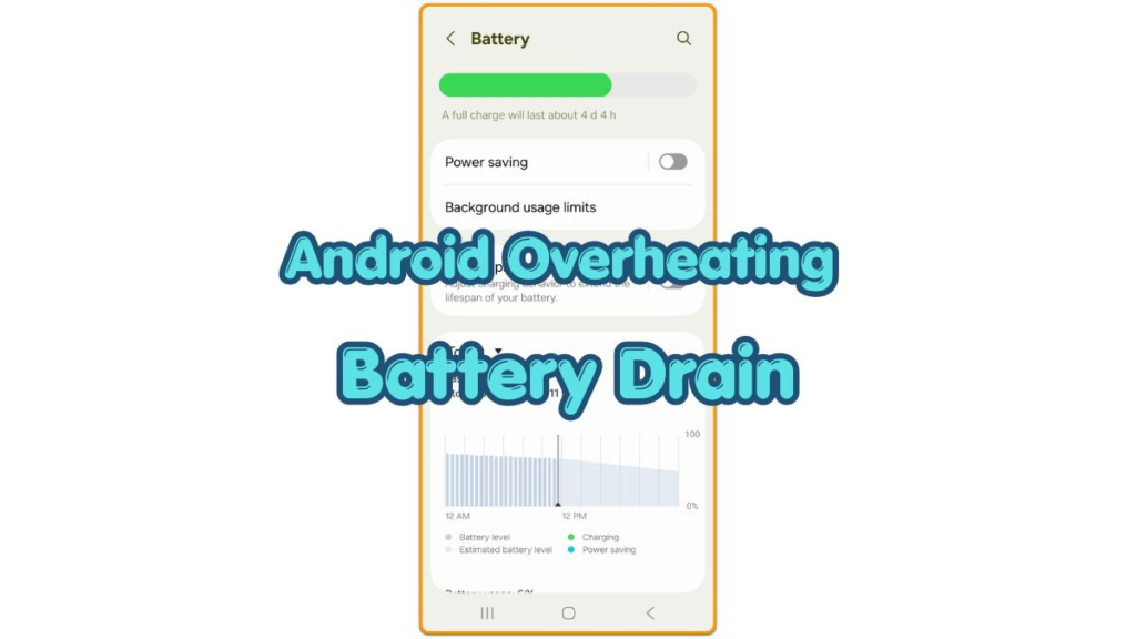 Android overheating battery drain with battery usage screen