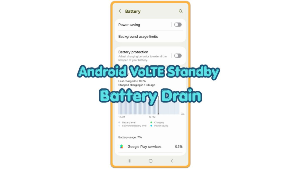 android volte standby battery drain battery usage screen