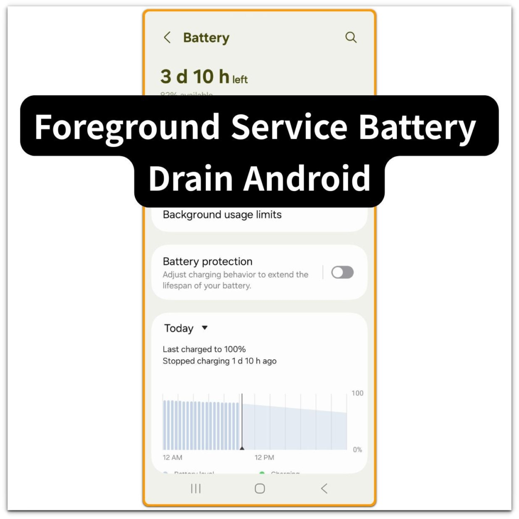 foreground service battery drain android battery settings overview screen showing battery usage interface