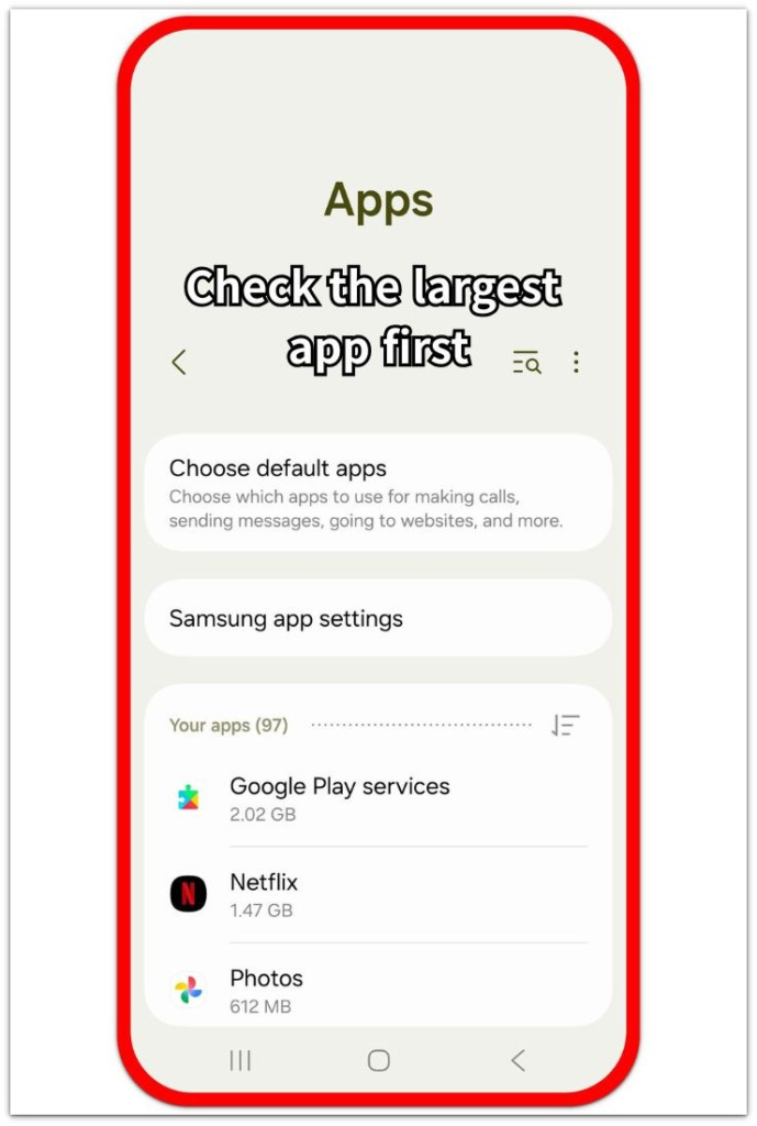 android storage problems app storage check