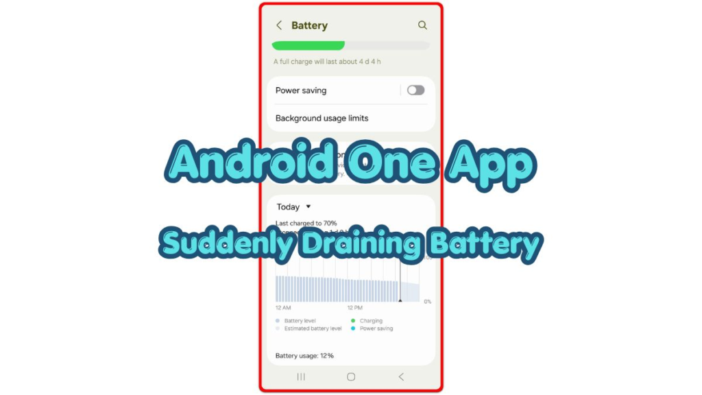 android one app suddenly draining battery battery usage screen