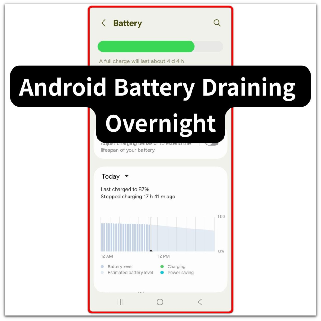 android battery draining overnight battery settings screen thumbnail