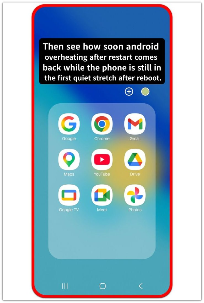 first quiet stretch after restart with an early app screen