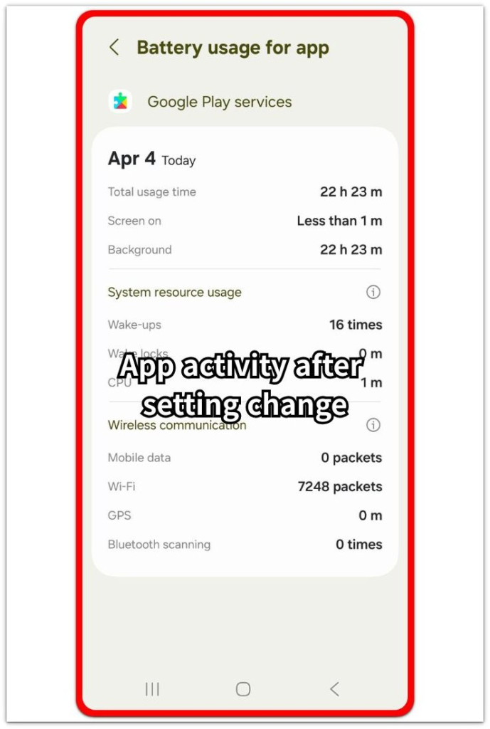 android app activity after setting change