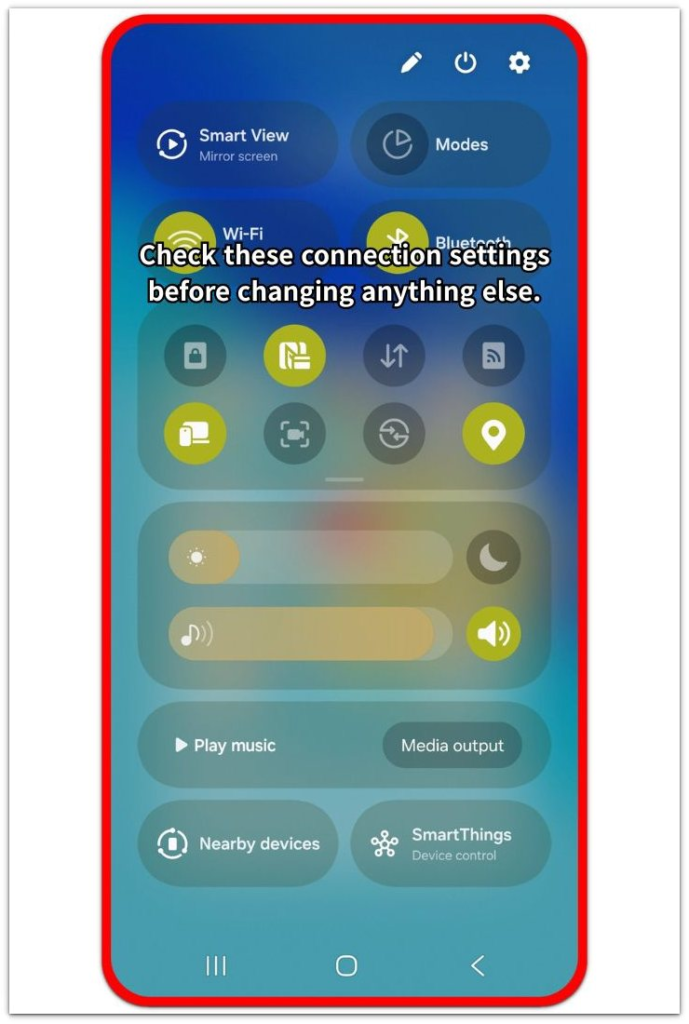 android overheating after restart quick settings connection check