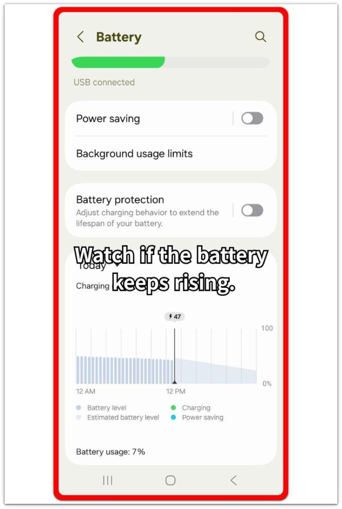 android phone charging slow battery level charging now