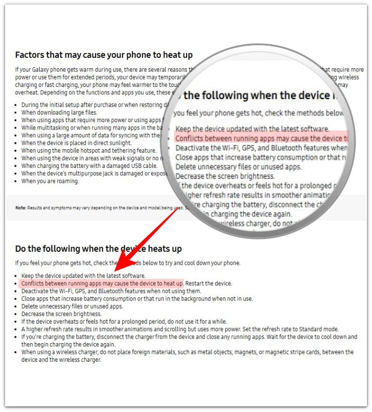 android phone gets hot after update samsung heat source