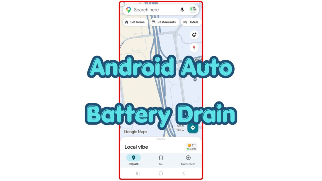android auto battery drain map screen thumbnail