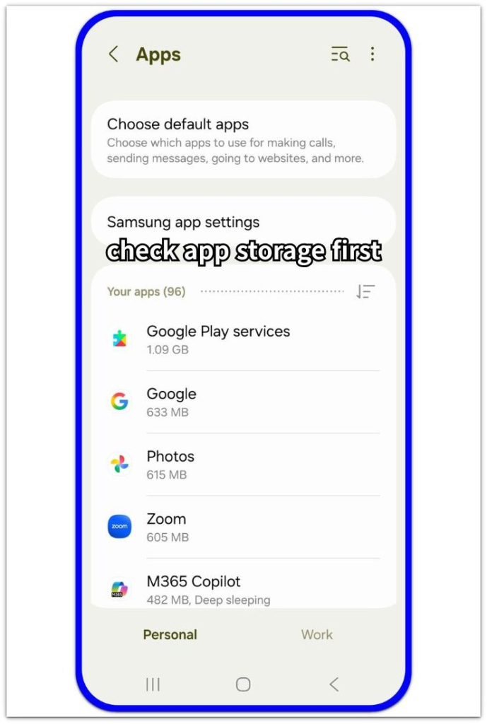 android offline downloads taking up storage app storage list