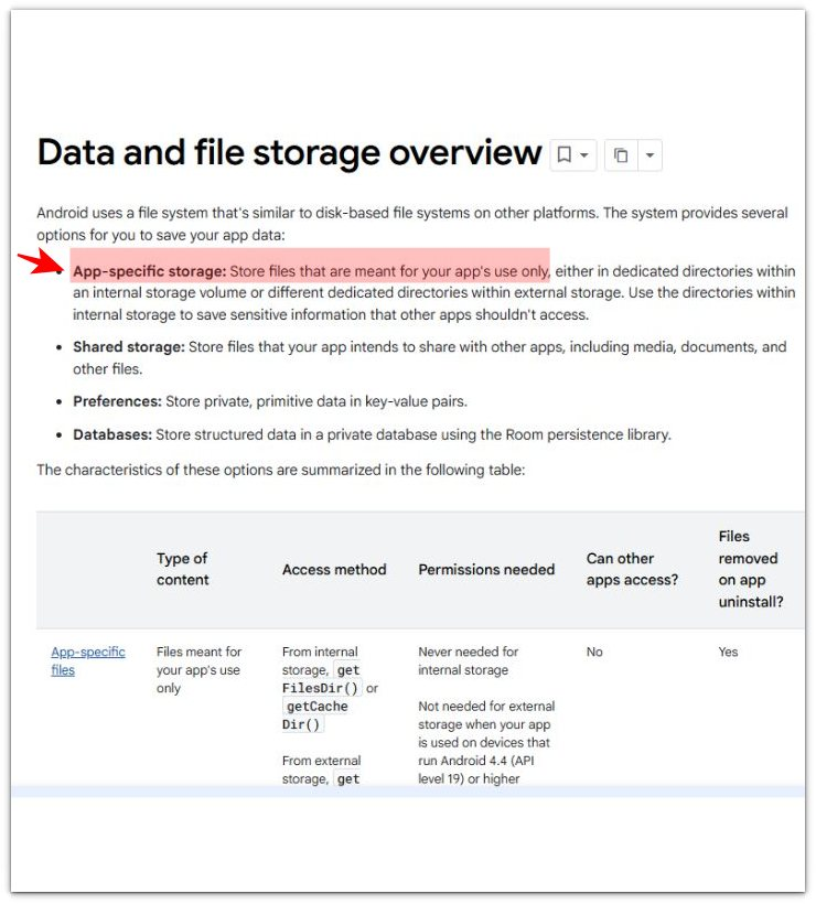 android streaming apps taking up storage app-specific storage official source