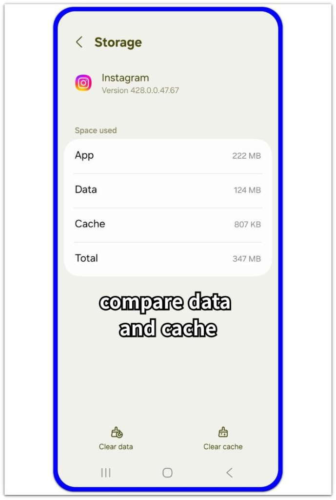 social media apps taking up storage on android app data cache total storage
