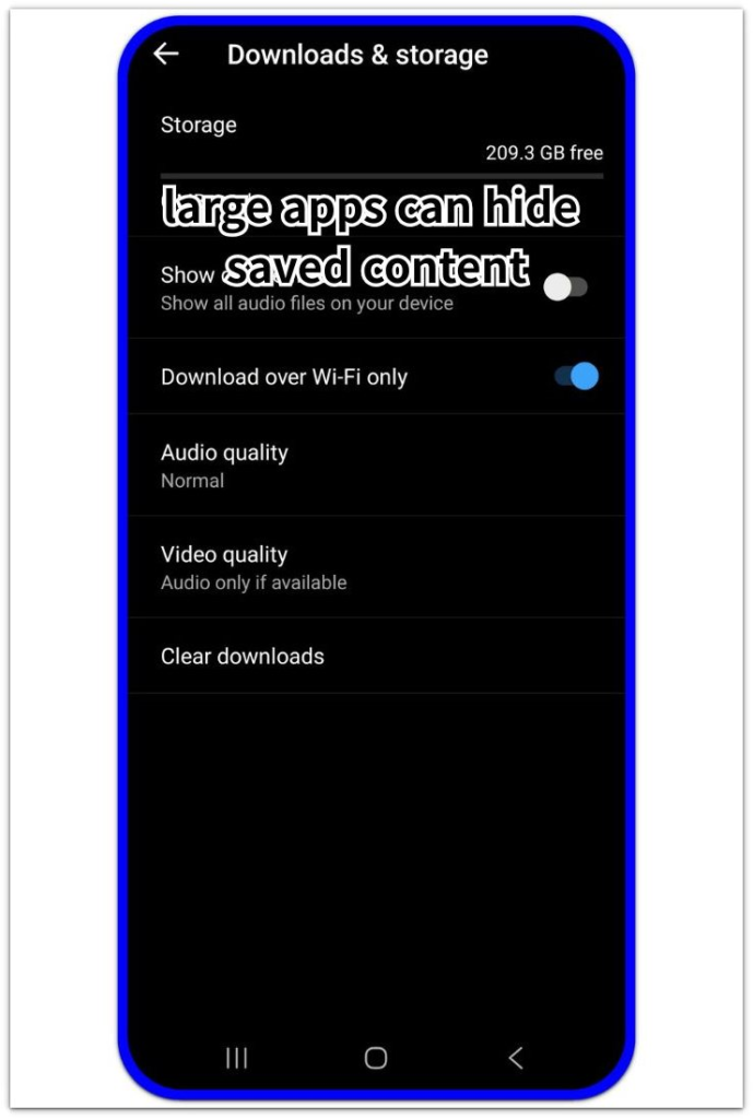android offline downloads taking up storage app downloads and storage screen