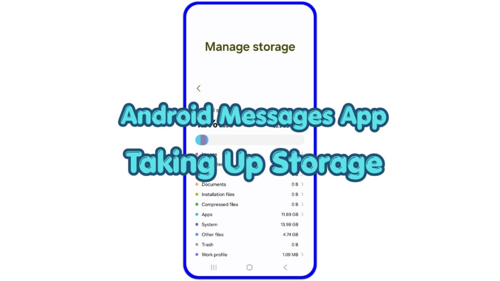 android messages app taking up storage thumbnail