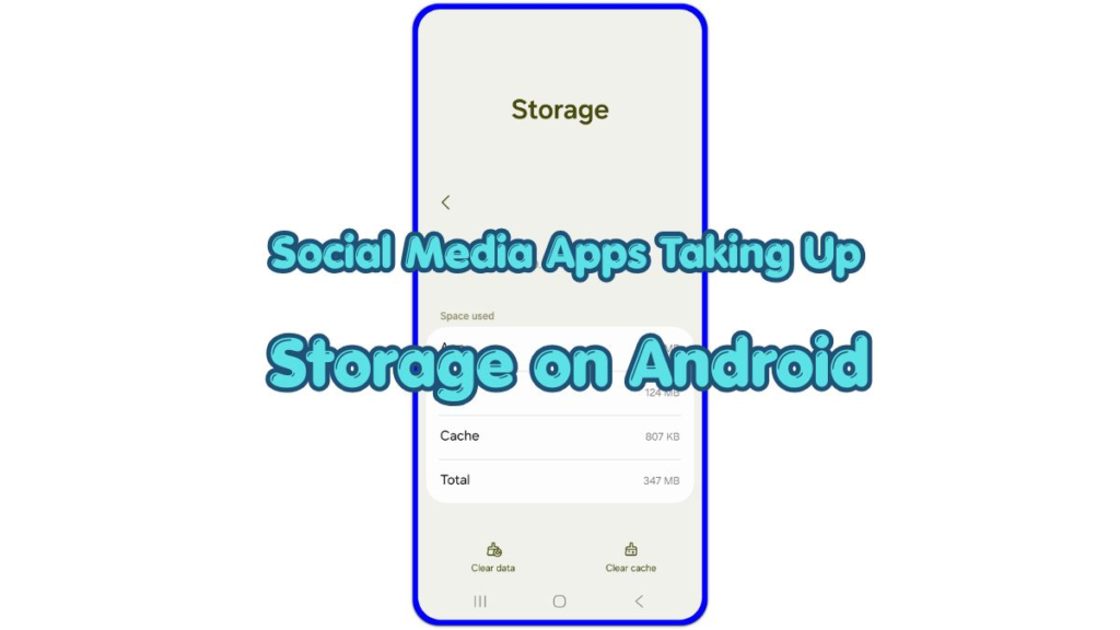 social media apps taking up storage on android storage screen