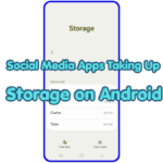social media apps taking up storage on android storage screen