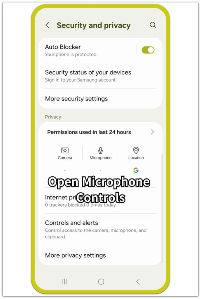 android security and privacy microphone control