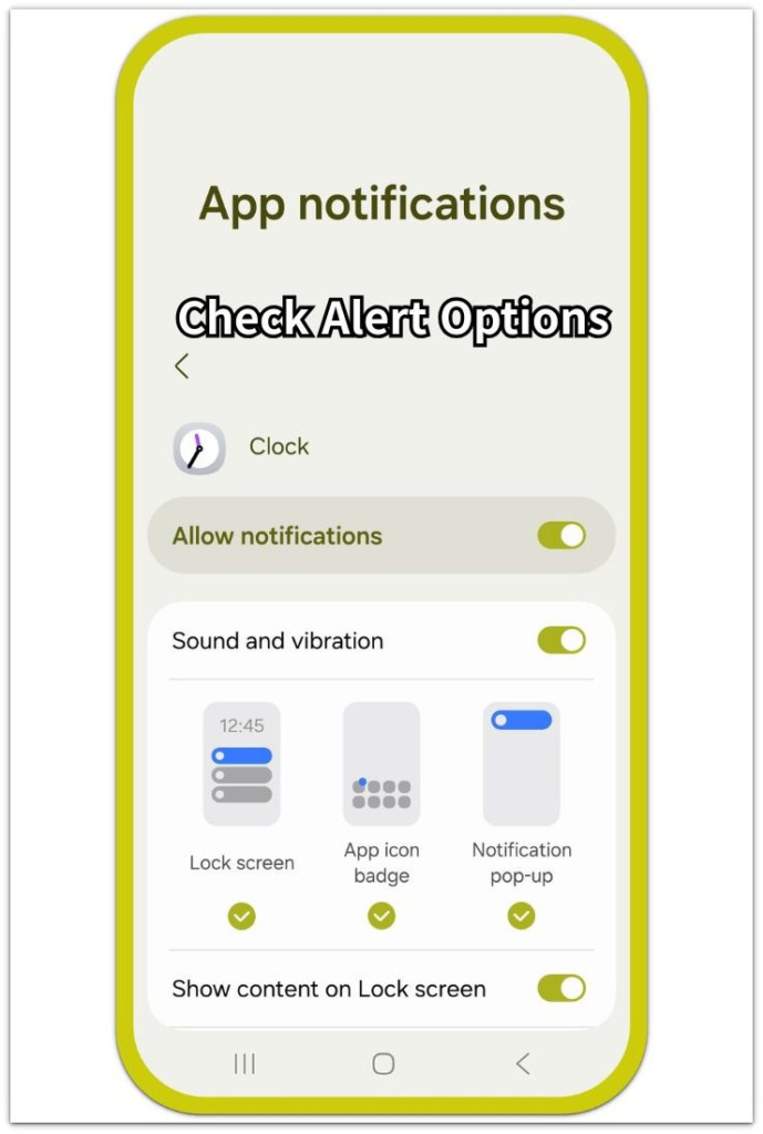 android notification alert options