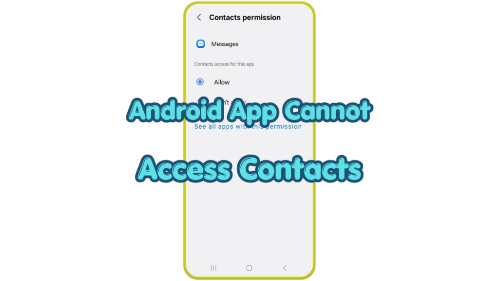 android contacts permission allow screen